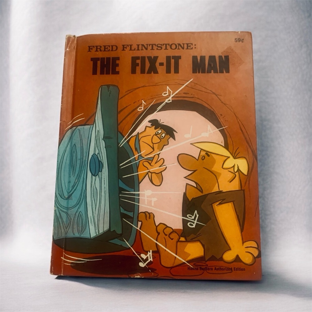 Vintage Fred Flintstone: The Fix-It Man–Whitman Wonder Book #912  Hanna-Barbera